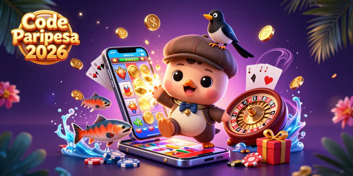Code Promo Paripesa 2026 : Profitez des gains avec une illustration colorée et ludique.