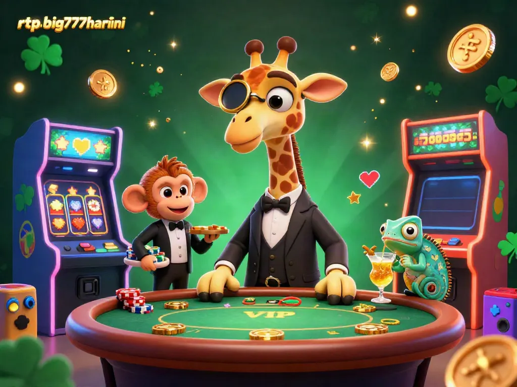 Experience rtpbig777hariini's thrilling environment with high-roller giraffe, monkey valet, and chameleon bartender.