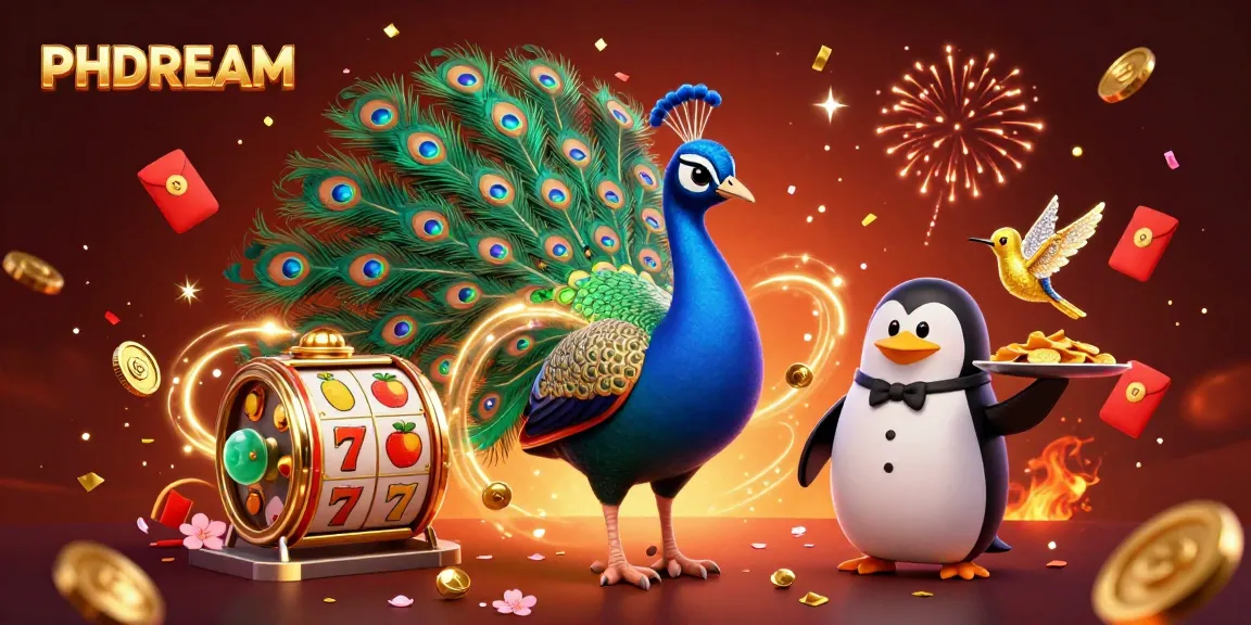 PHDREAM players spin the reels in a vibrant casino illustration with rich 3D elements.