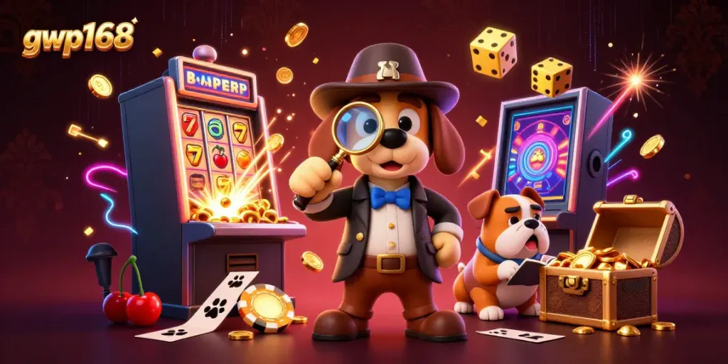 GWP168 menghadirkan momen bermain kasino yang mendebarkan dengan detektif ceria dan simbol slot