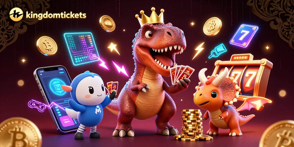 Kingdomtickets menghadirkan permainan kasino menarik dengan dinosaurus lucu dalam aksi.
