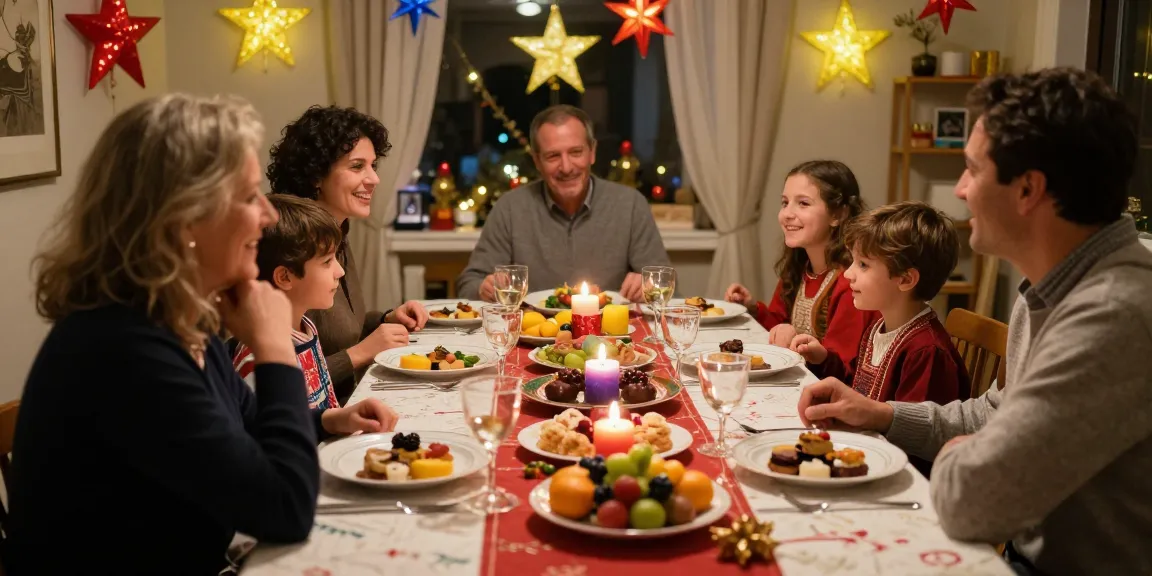 Momen meriah di https://decorarelatavola.com/idee-la-tavola-della-befana/ dengan meja makan yang dihias indah untuk merayakan Epifani.