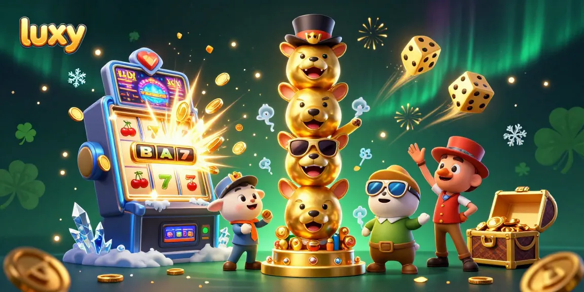 Experience winning moments with luxy at our vibrant 3D casino-themed illustration.